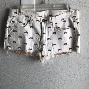 Rag & Bone Cutoff Motorcycle Shorts